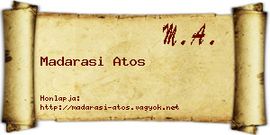 Madarasi Atos névjegykártya
